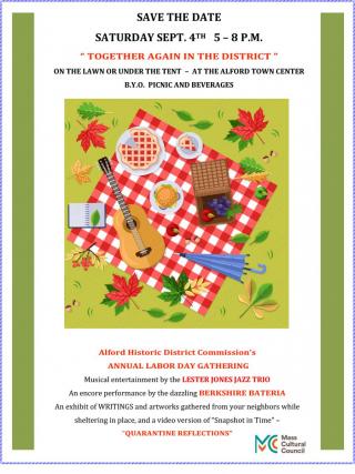 Sept.4, 2021 5-8pm Alford Residents Community Picnic